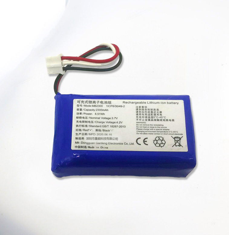 3.7V 783048 2300mAh 头部按摩仪聚合物锂电池 3.7V 783048 2300mAh 头部按摩仪聚合物锂电池